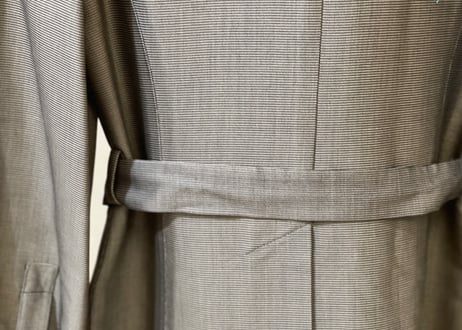 hermes silk belted jacket gray