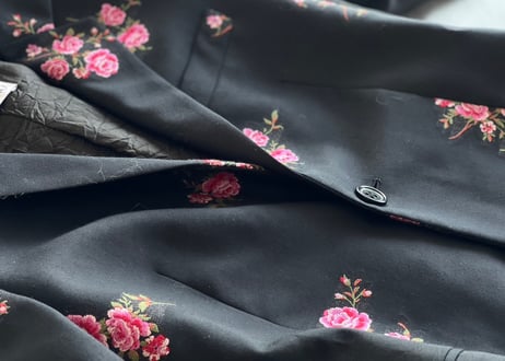 red valentino 2021aw gabardine jacquard flower jacket
