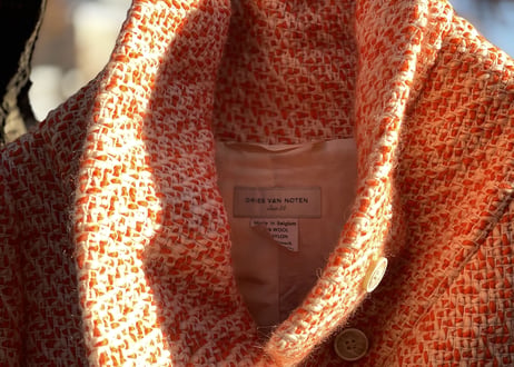 dries van noten tweed coat