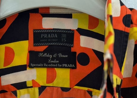 prada × holliday & brown silk shirt