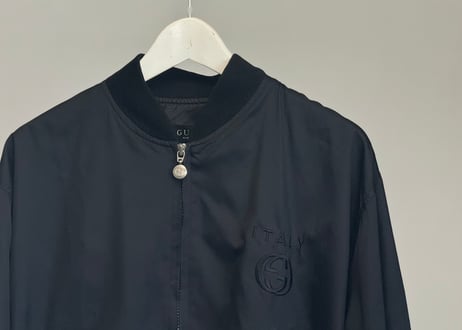gucci nylon logo bomber jacket