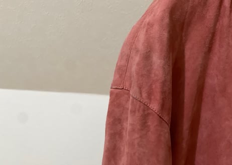 80-90s loewe leather jacket salmon