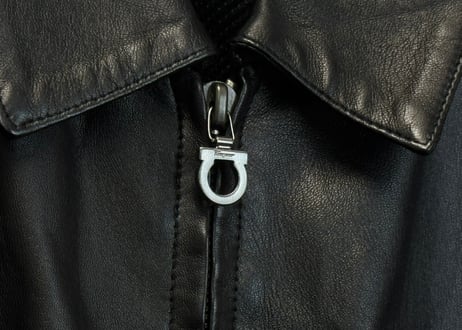 ferragamo ganchini leather jaccket