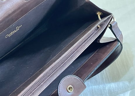christian dior made in France leather shoulder bag