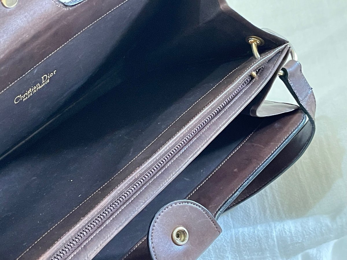 Christian Dior サッシュ ベルト レザー ボルドー 60～77 Christian