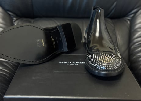 saint laurent studs side gore boots dead stock