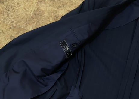 balenciaga set up suit navy stripe