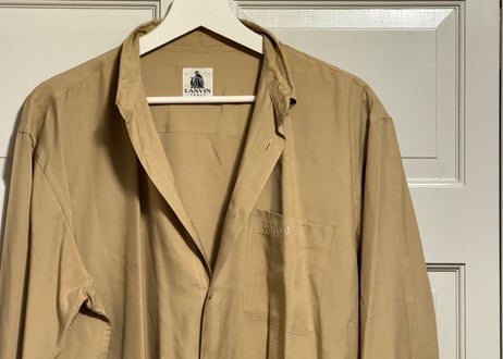 90s lanvin silk logo shirt