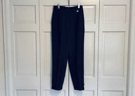 90s dior silver "CD" logo trousers