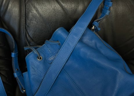 alexander mcqueen leather bag blue