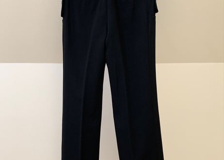 louis vuitton side silver button trousers black