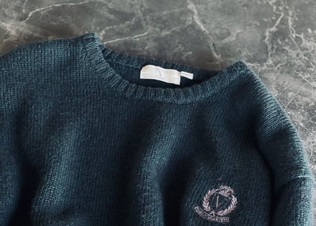 80-90s valentino green knit