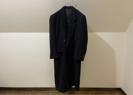 lanvin cashmere double chester field coat