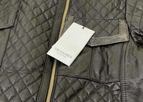 Trussardi quilting leather jacket dead stock
