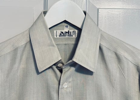 hermes silk three quarter sleeve shirt
