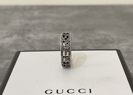 gucci 2021aw silver ring dead stock