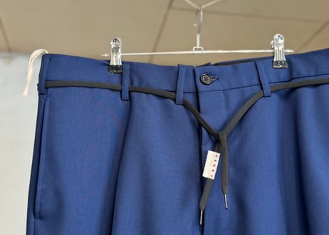 marni tropical wool drawstrings trousers