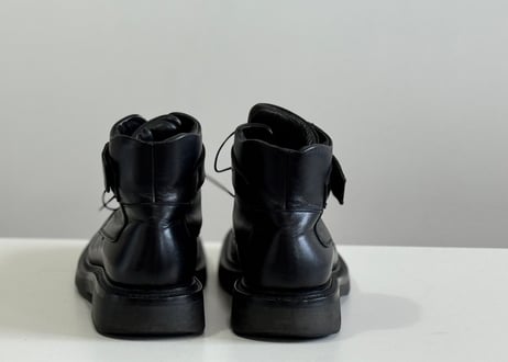 90-00s prada leather boots #d