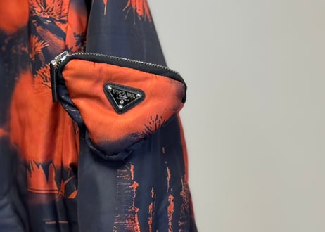prada ”re-nylon” logo bomber jacket dead stock