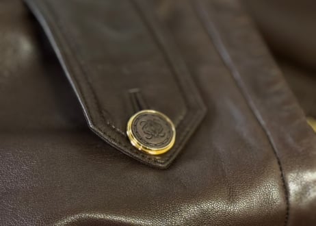 80-90s loewe leather anagram coat