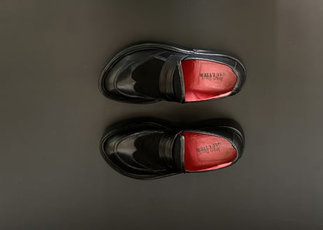 jean paul gaultier leather platform shose