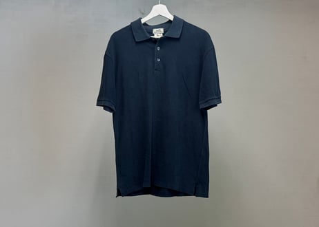 hermes "H logo" polo shirt navy