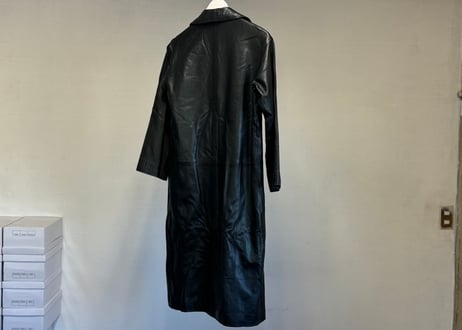loewe leather long coat