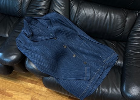 isseymiyake pleats denim jacket
