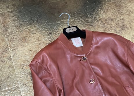 80s loewe leather jacket