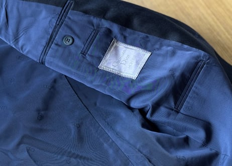 dior three piece set up tuxedo set up suit dead stock