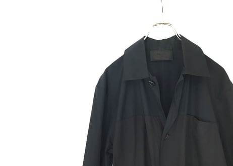 00s prada bicolor long shirt coat