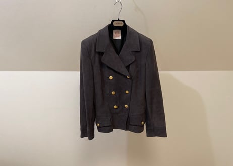 80s loewe leather double jacket