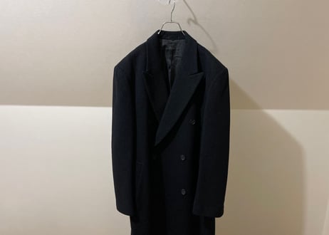90s cashmere wool double chesterfield coat