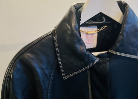 90's loewe leather coat