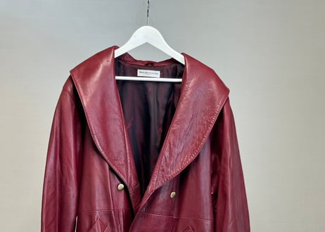 balenciaga leather coat