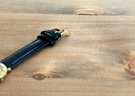80-90s gucci leather belt dress watch #a