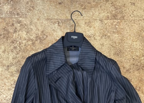 fendi stripe double coat