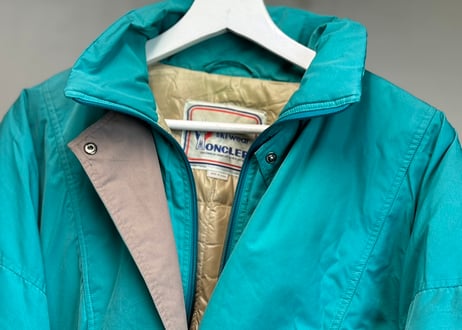vintage moncler down jacket "urquoise"