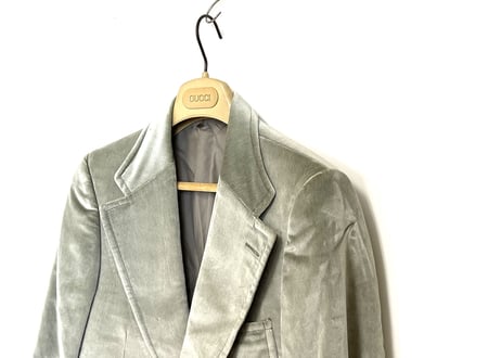 gucci silk velvet tailored jacket