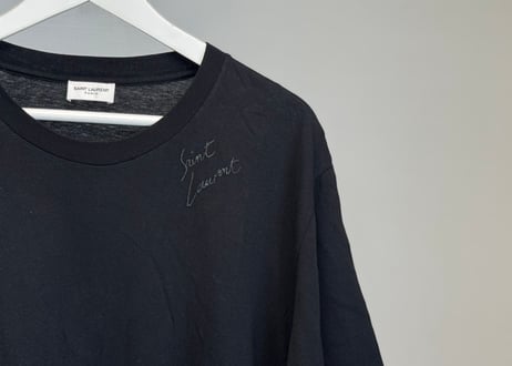saint laurent 2018ss ”筆記体" logo tops