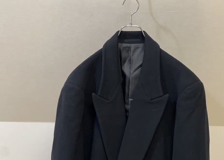 80-90s cashmere wool double long coat #5