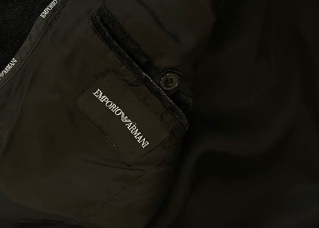 enporio armani corduroy set up suit