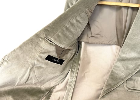 gucci silk velvet tailored jacket