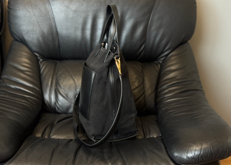 jilsander leather logo shoulder bag