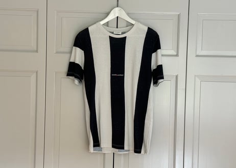 saint laurent 2020ss stripe rogo tops