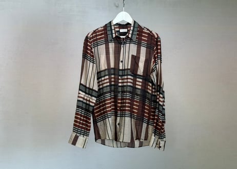 dries van noten check shirt