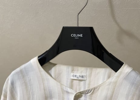 celine over size stripe shirt