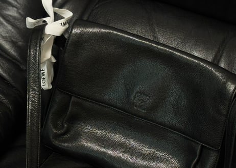loewe anagram leather shoulder bag