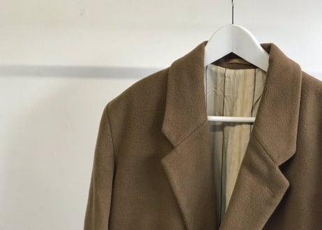 80-90s cashmere wool chesterfield coat