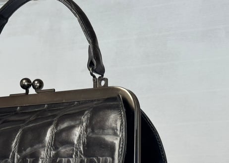jean paul gaurtier logo leather shoulder bag